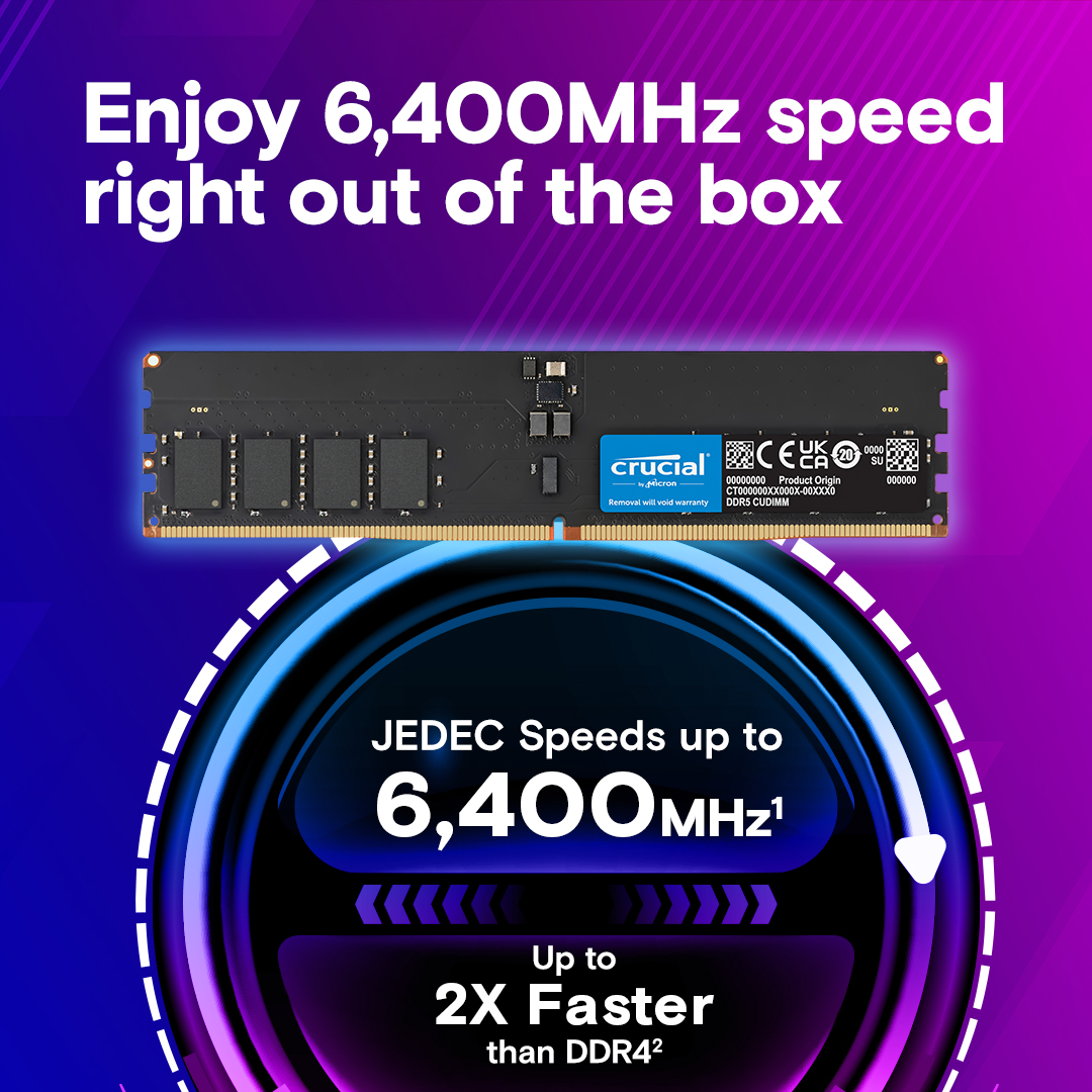 Crucial 16GB DDR5-6400 CUDIMM RAM